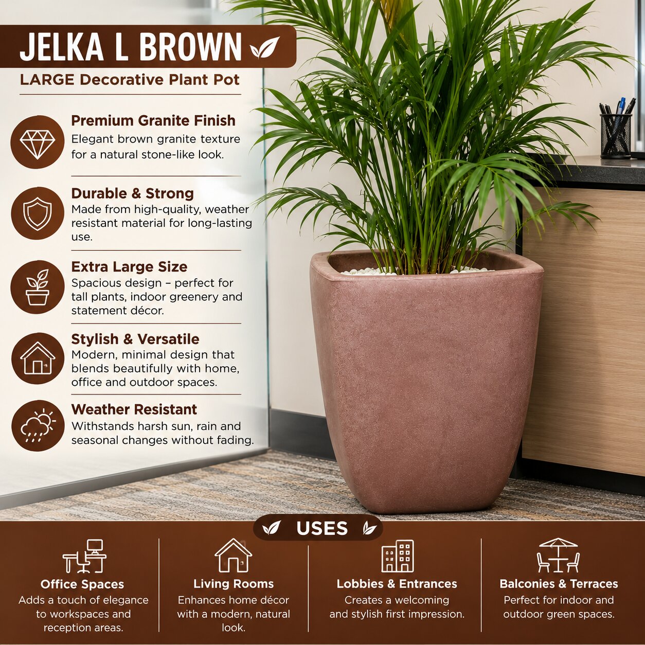 Jelka L Brown Planter