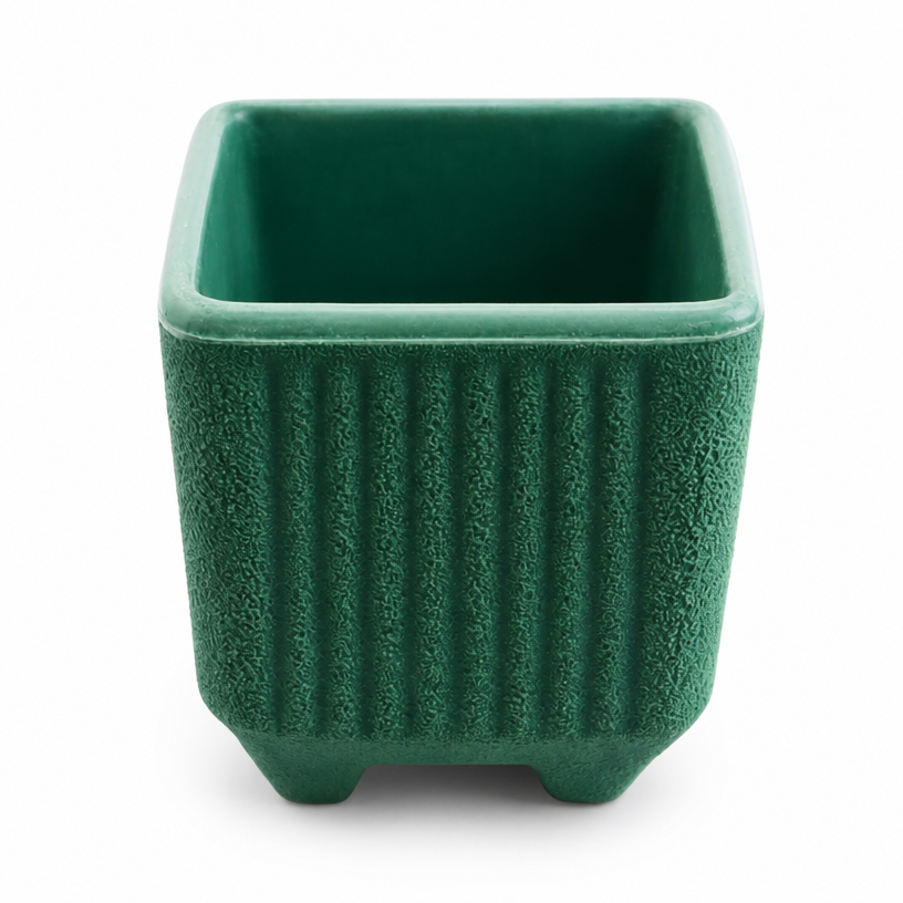 Twist S Square Planter – Green