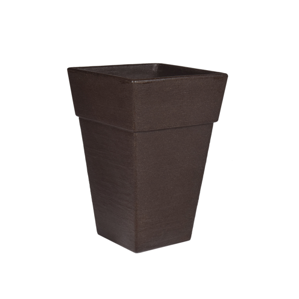 6048 square planter quadro s chocolate 1